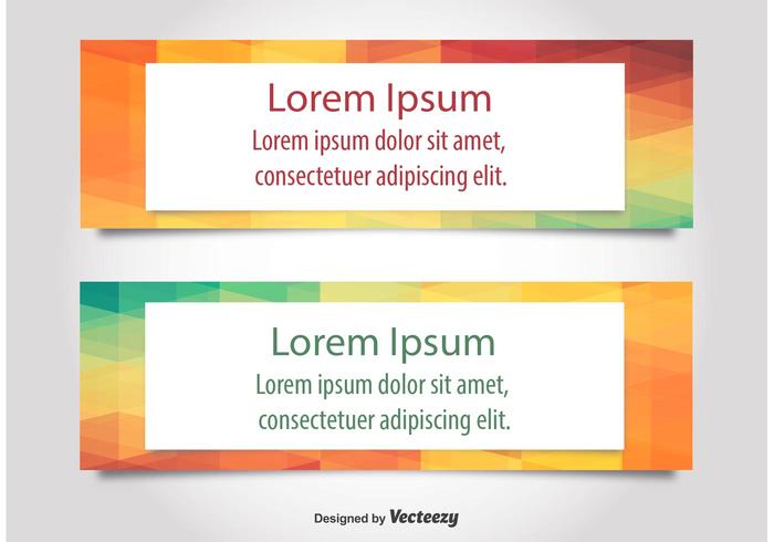 Modern Text Web Banner Vectors