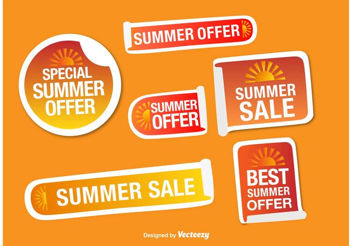 Summer Deals Label Vectors Summer Deals Label Vectors