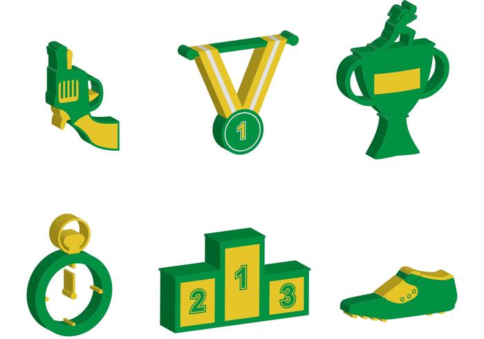 Track & Field Icon Vectors Track & Field Icon Vectors
