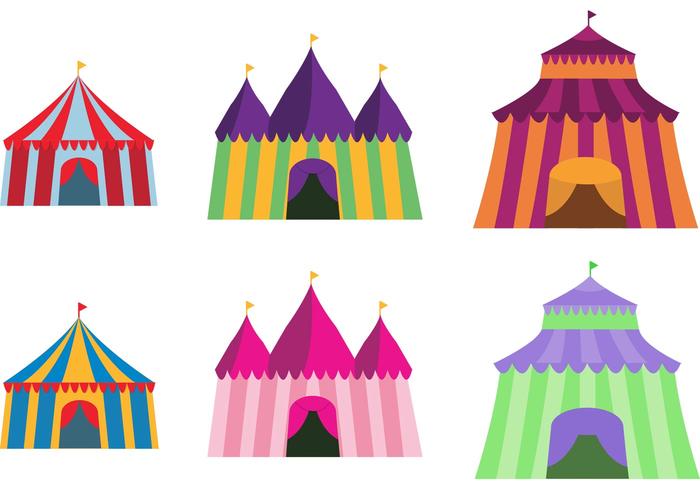 Colorido Big Top Vector Set