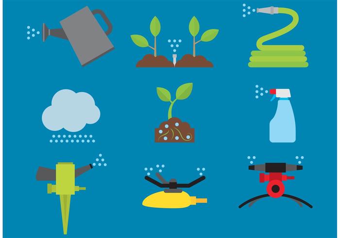 Garden and Irrigation Vector Icons