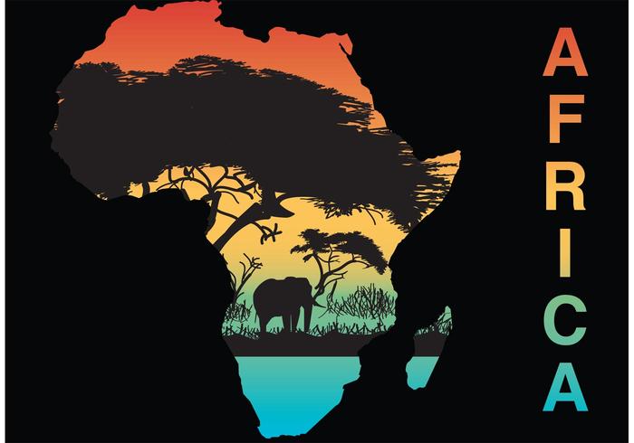 África silueta vector