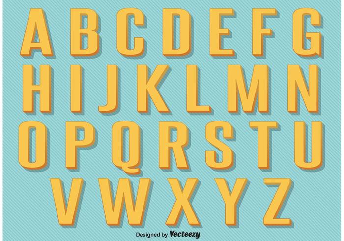 Retro Vintage Alphabet vector