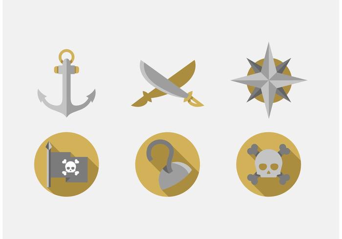 Pirate Vector Icons Set Pirate Vector Icons Set