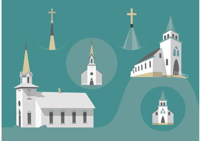 Country Church Free Vectors