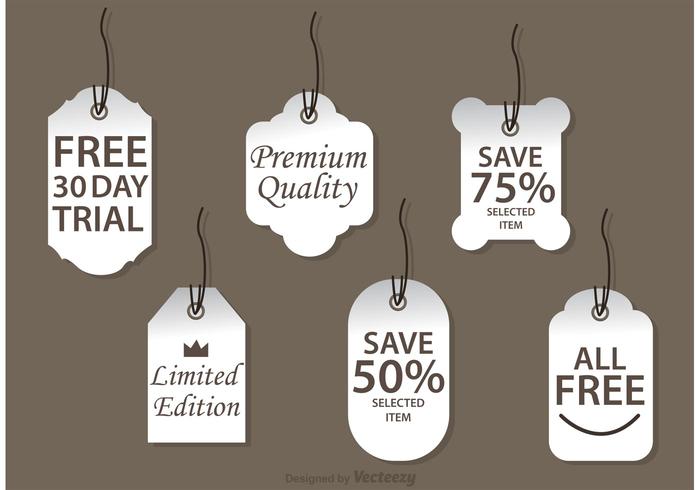 Promo White Labels Vectors