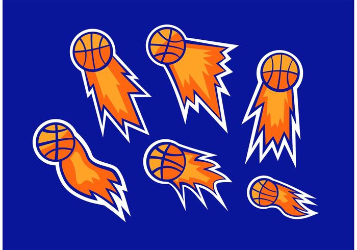 Basketball On Fire Vectors 