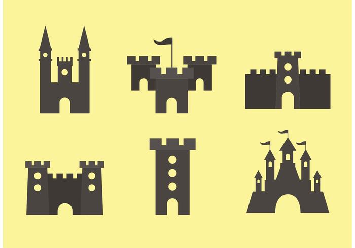 Silhouette Fort Vectors Silhouette Fort Vectors