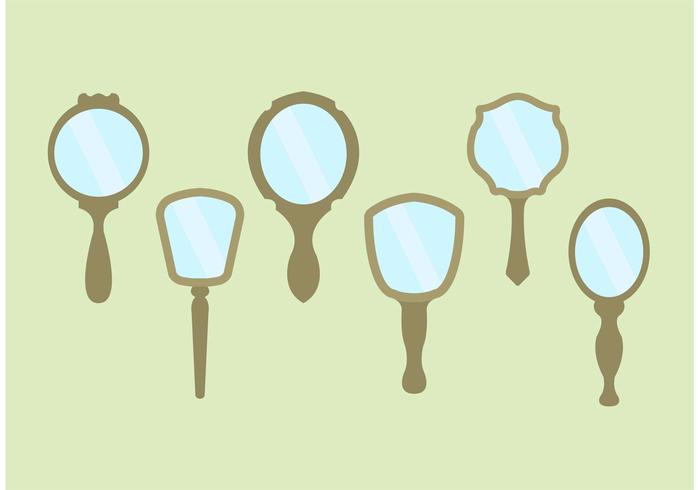 Vintage Hand Mirror Vectors 