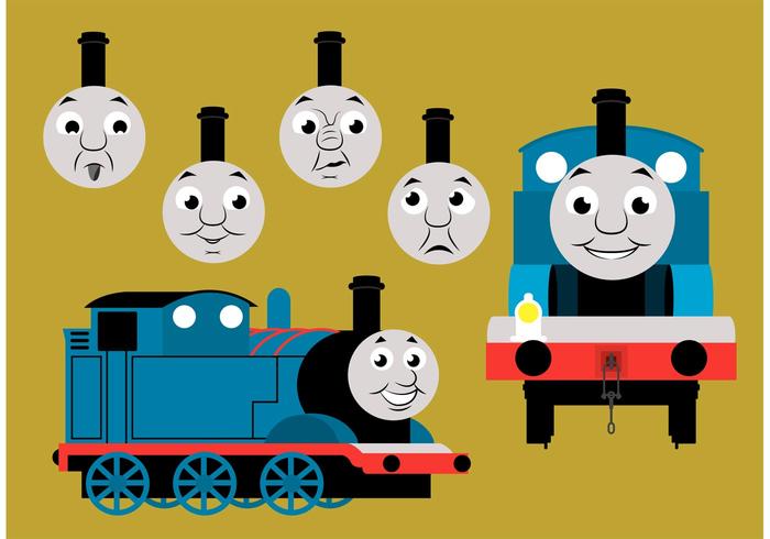 Thomas los personajes del vector del tren