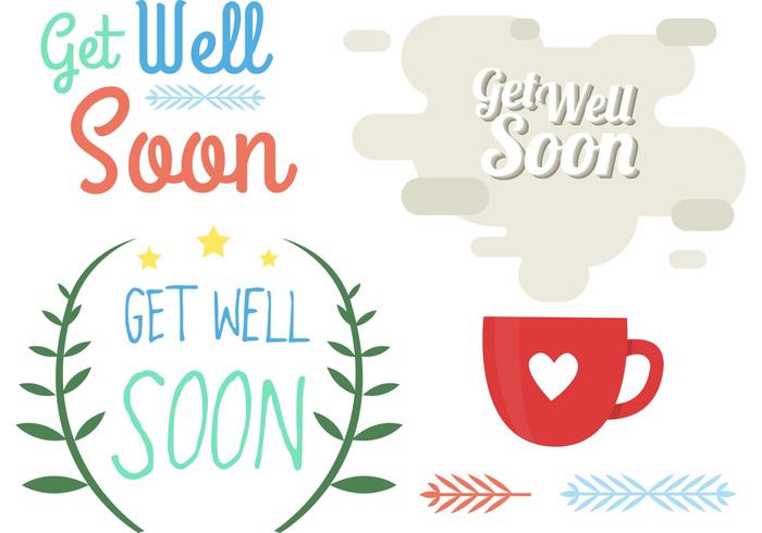 Get Well Soon Element Vectors