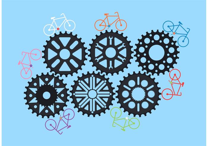 Bike Sprocket Vector Gears 