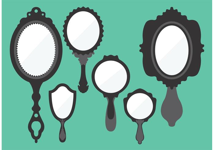 Vintage Hand Mirror Vectors 