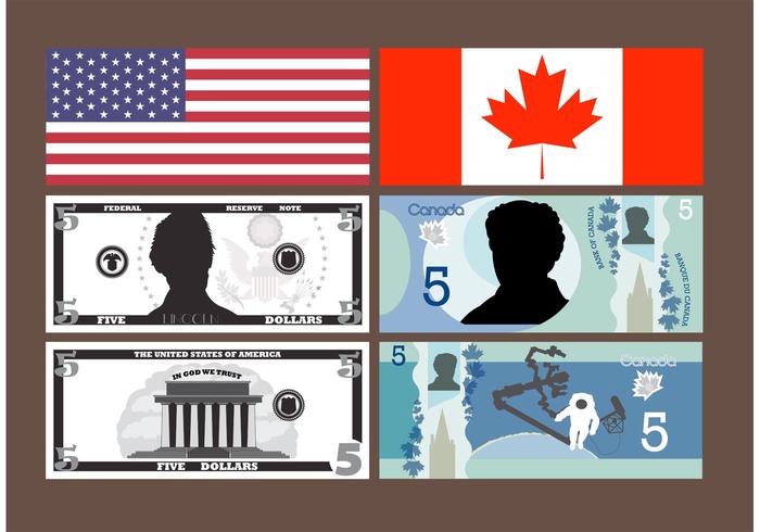 5 Dollar Bill Vectors 