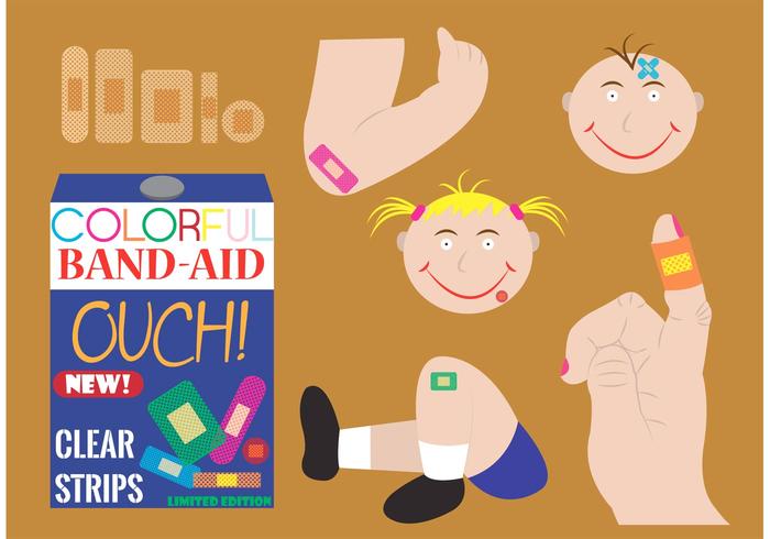 Kid Bandaid Vectors Kid Bandaid Vectors