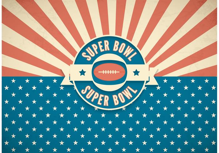 Free Super Bowl Retro Vector Background