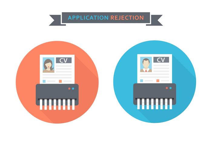 Libre Curriculum vitae rechazado iconos vectoriales vector