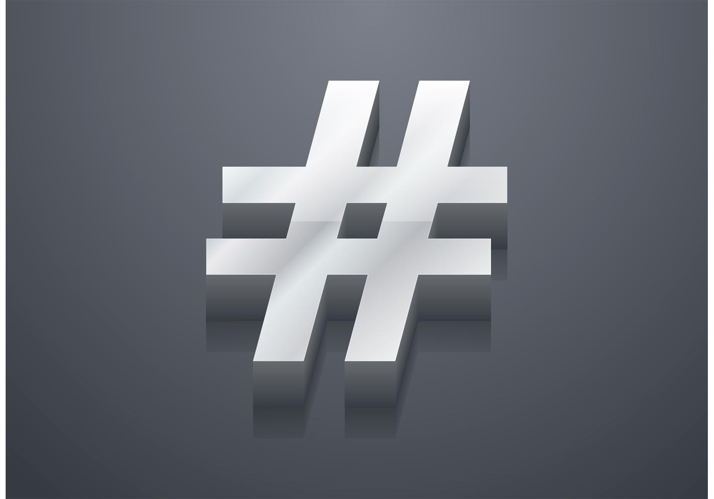 Free 3D Hashtag Vector 88725 Vector Art at Vecteezy