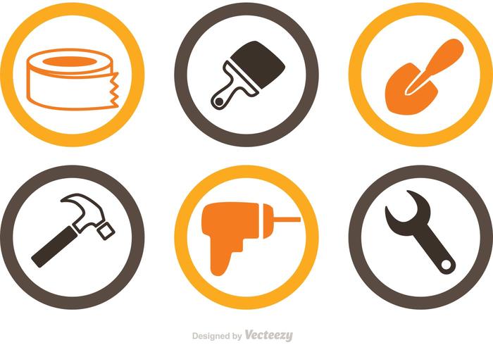 Home Renovation Icons Vector