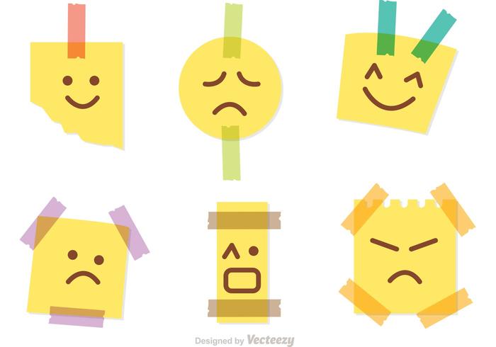 Expression Note With Sticky Tape vector