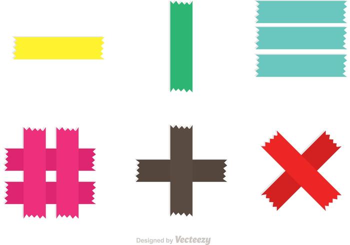 Colorful Sticky Tape Vectors