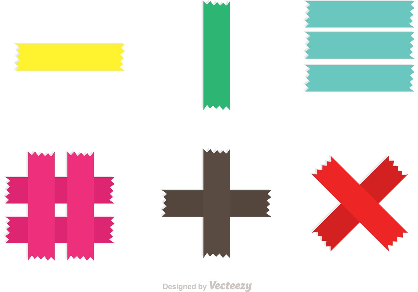 Colorful Sticky Tape Vectors 88740 - Download Free Vectors, Clipart