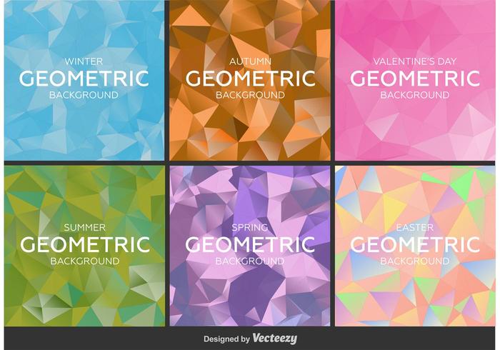 Geometric and Polygonal Backgrounds vector