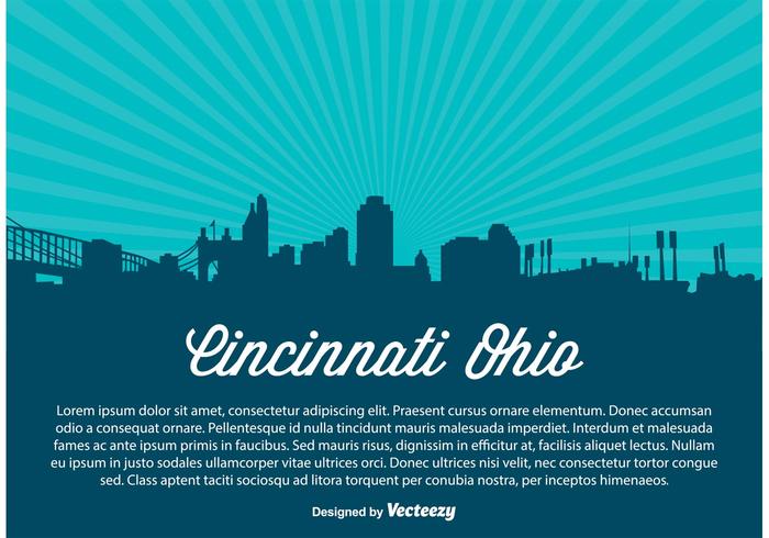 Cincinnati Skyline Illustration Cincinnati Skyline Illustration