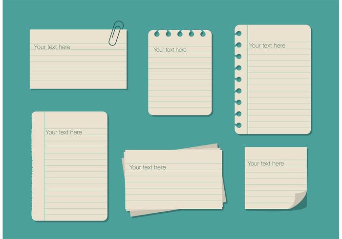 Ruled Paper Text Box Templates vector