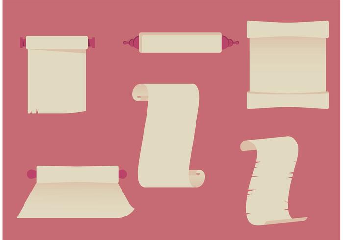 Paper Scrolls Set vector