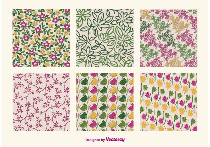 Floral Retro Patterns vector