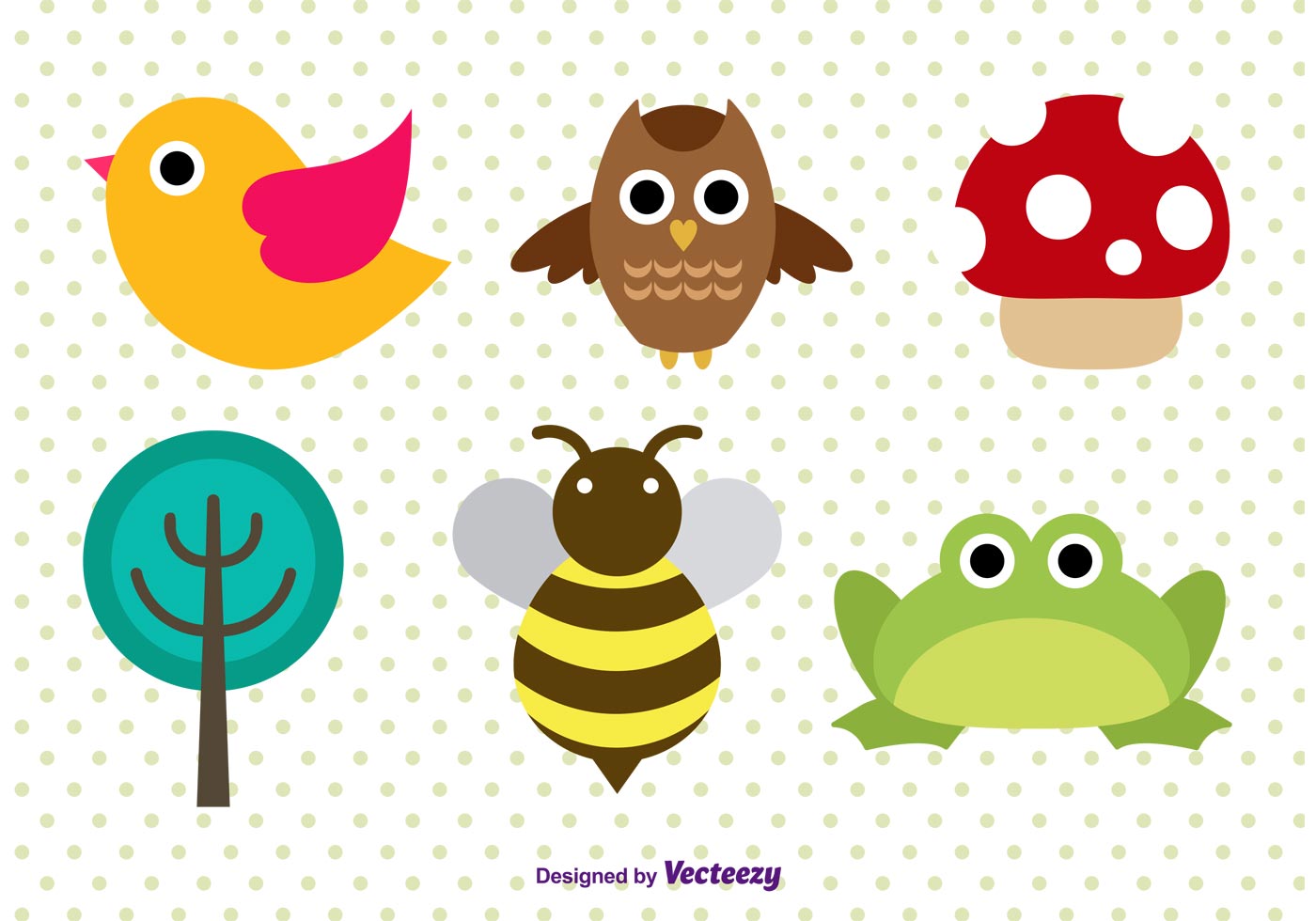 Download Cute Forest Animal Character Vectors - Download Free Vectors, Clipart Graphics & Vector Art