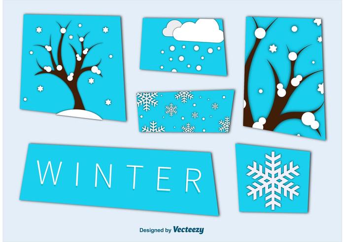 Winter Season Cut Out Graphics vector