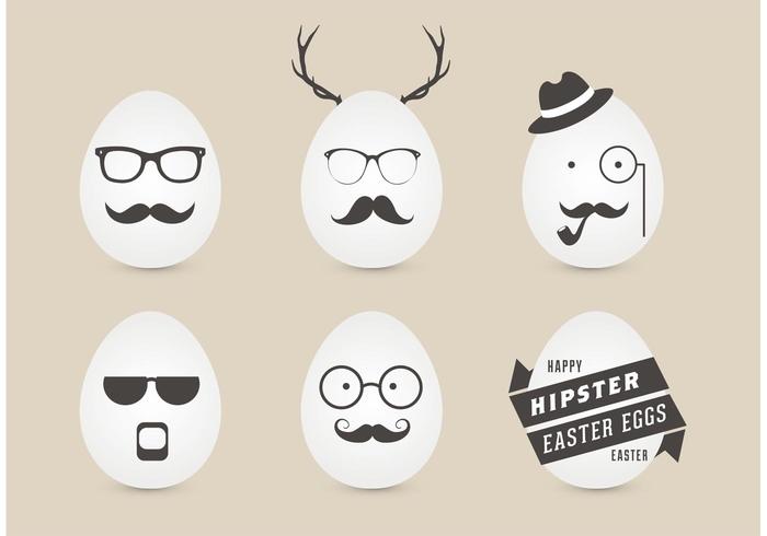 Free Male Hipster Easter Eggs Vector Free Male Hipster Easter Eggs Vector