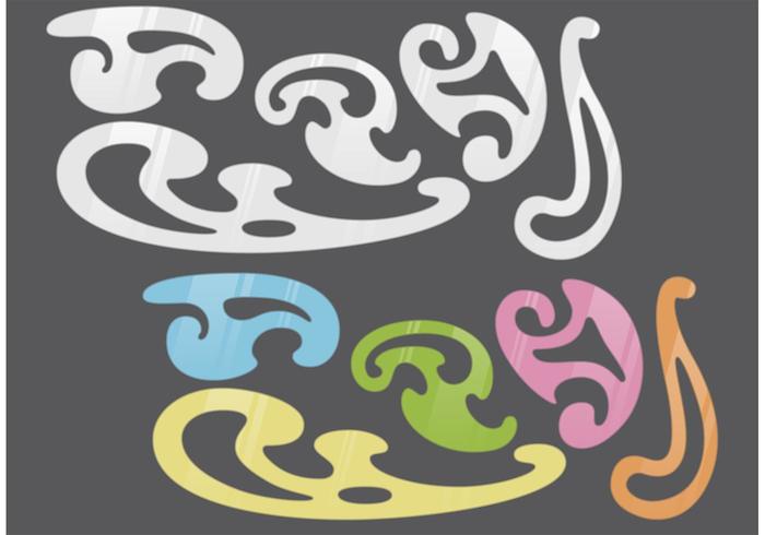 French Curve Vector Set