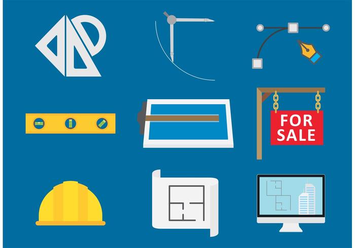 Architecture Tools Vector Icons Architecture Tools Vector Icons