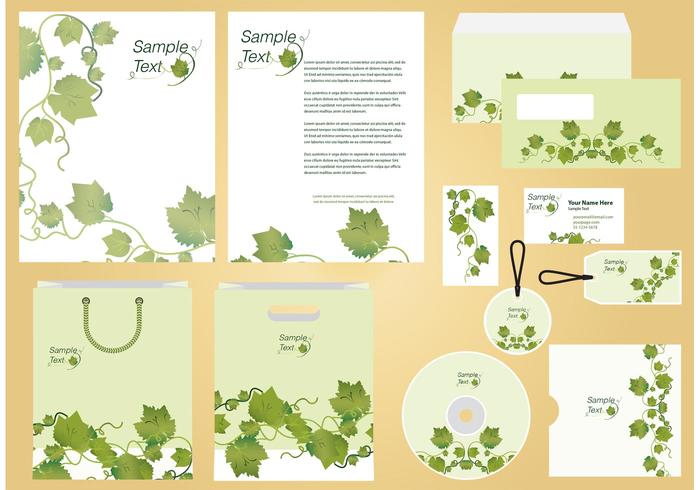 Ivy Vine Identity and Profile Template Vector