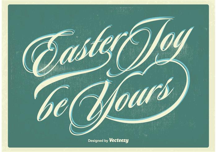 Typographic Easter Poster Vector