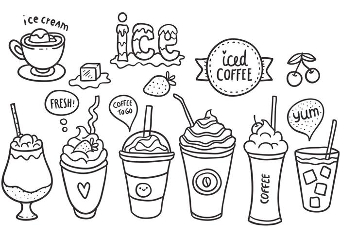 Free Iced Coffee Vector Pack 88930 Vector Art at Vecteezy