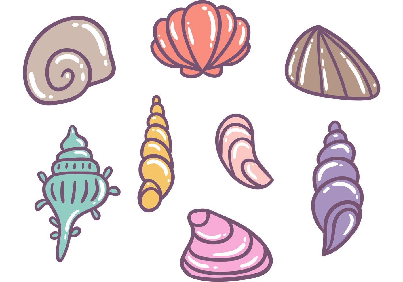 Images Of Cartoon Conch Shell Drawing