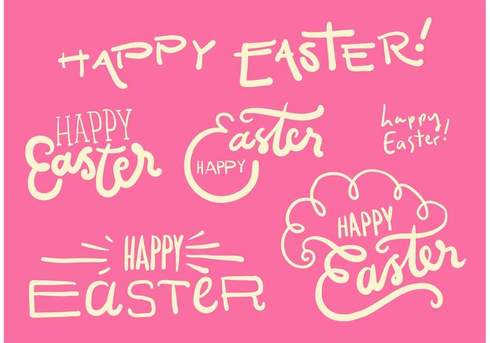 Happy Easter Vector Graphic Set