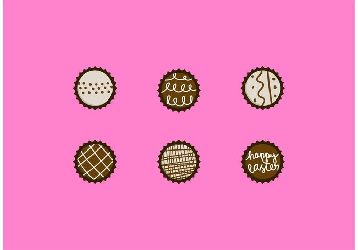 Chocolate Truffle Vector Designs Set