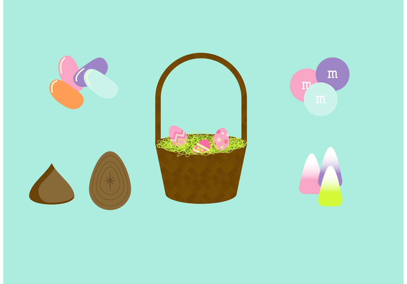 Download Easter Basket Vector Set 88957 - Download Free Vectors ...