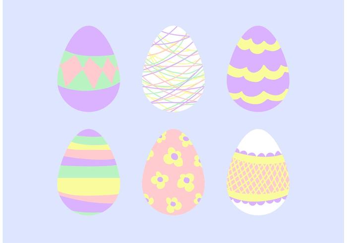 Huevo de Pascua conjunto de diseño vectorial vector