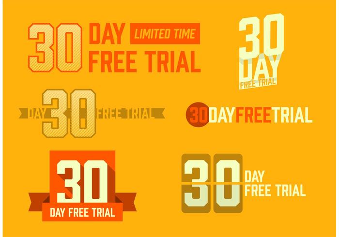 30 Day Free Trial Free Vector