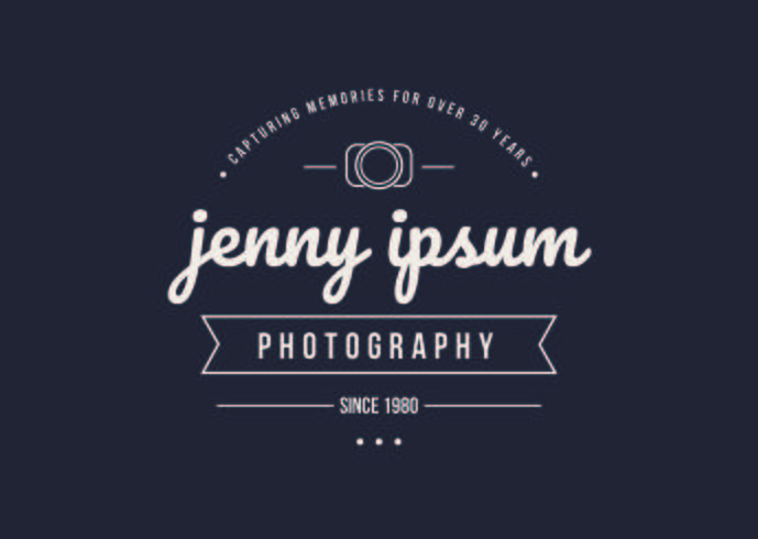 Vintage Style Photographer Logo Template Vintage Style Photographer Logo Template