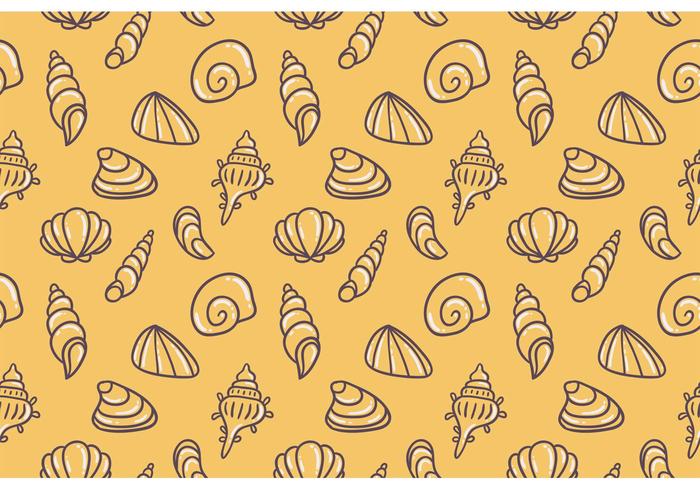 Yellow Free Pearl Shell Vector Pattern Yellow Free Pearl Shell Vector Pattern
