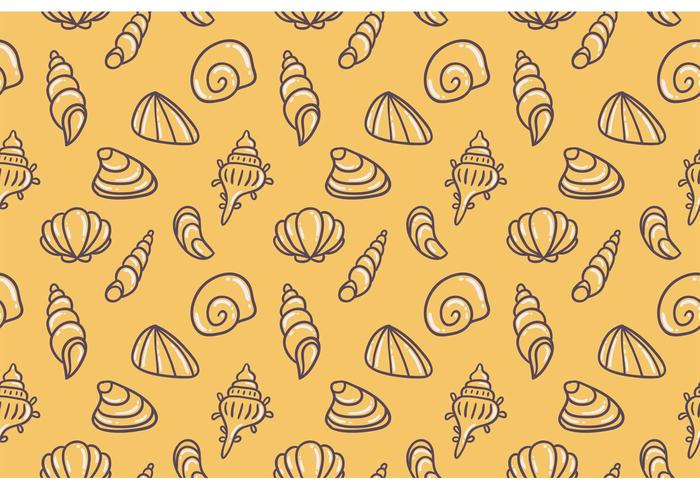 Yellow Pearl Shell Vector Pattern