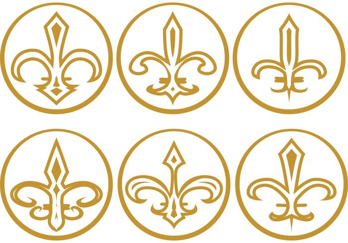 Oro Fleur de Lis Vectores