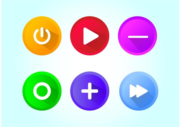 Bright Button Vectors Bright Button Vectors